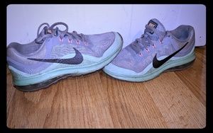 Green and grey nikes